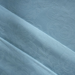 Classical Impression Curly Scroll 100% Cotton Bed Cover Blue