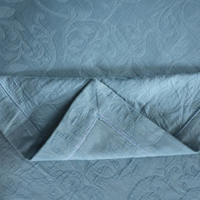 Classical Impression Curly Scroll 100% Cotton Bed Cover Blue