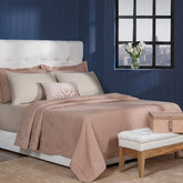Classical Impression Curly Scroll 100% Cotton 8pcs Bed Cover Set Rust