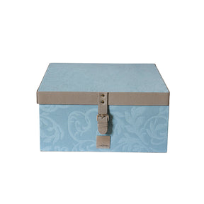 Classical Impression Curly Scroll 100% Cotton 8pcs Bed Cover Set Blue