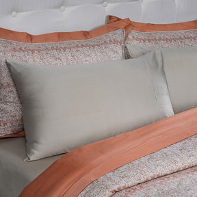 Classical Impression Folkloric 100% Cotton Duvet Cover with Pillow Case Rust