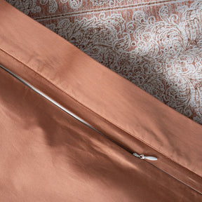 Classical Impression Folkloric 100% Cotton 8pcs Duvet Cover Set Rust