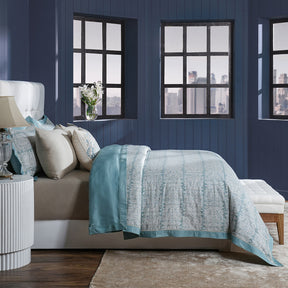 Classical Impression Folkloric 100% Cotton 8pcs Duvet Cover Set Blue