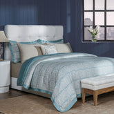 Classical Impression Folkloric 100% Cotton 8pcs Duvet Cover Set Blue