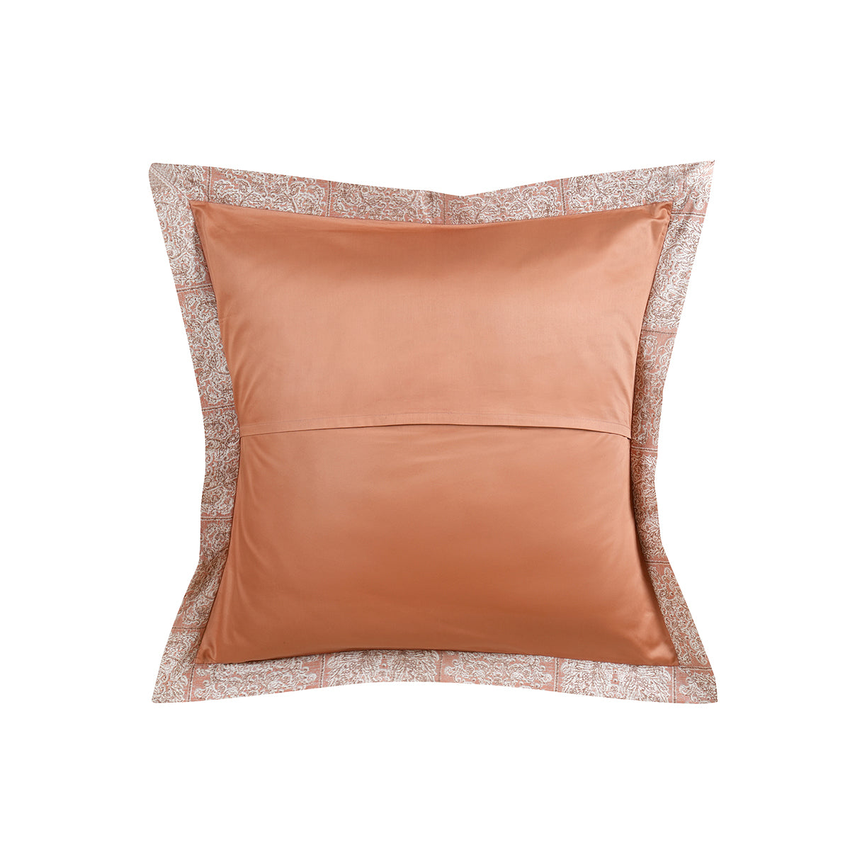 Classical Impression Folkloric 100% Cotton Pillow Case Euro Set Rust