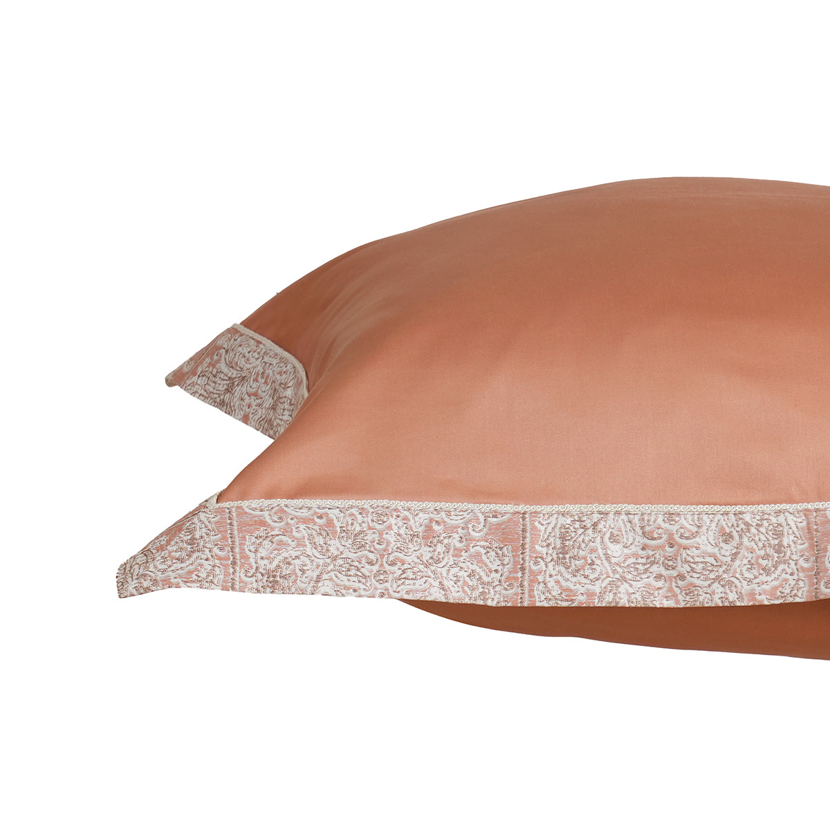 Classical Impression Folkloric 100% Cotton Pillow Case Euro Set Rust