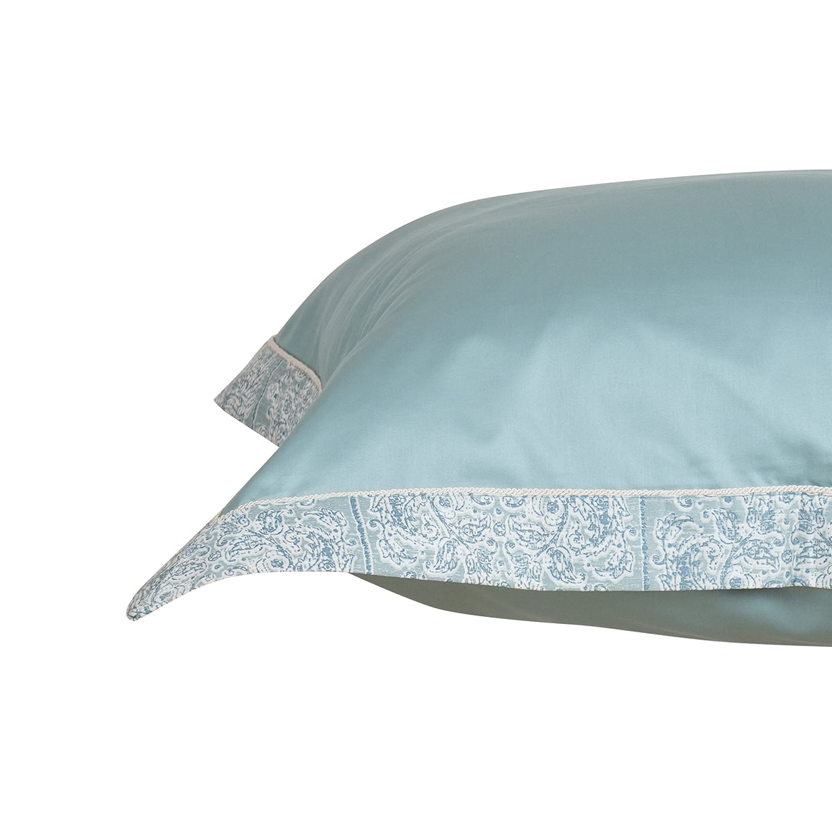 Classical Impression Folkloric 100% Cotton Pillow Case Euro Set Blue