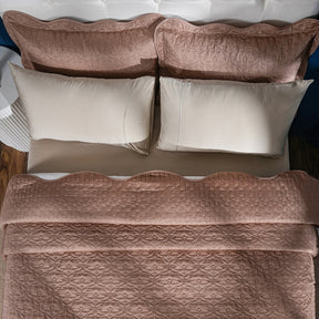 Classical Impression Swirling Quilt/Quilted Bed Cover Brown