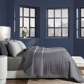 Classical Impression Swirling Quilt/Quilted Bed Cover Grey