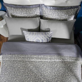 Classical Impression Ornamental 100% Cotton 8pcs Quilt/Qulited Bed Cover Set Grey