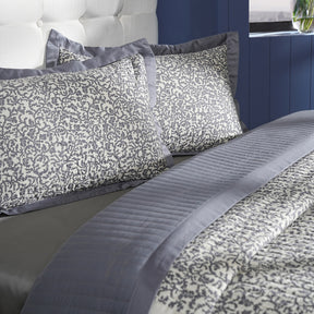 Classical Impression Ornamental 100% Cotton 8pcs Quilt/Qulited Bed Cover Set Grey