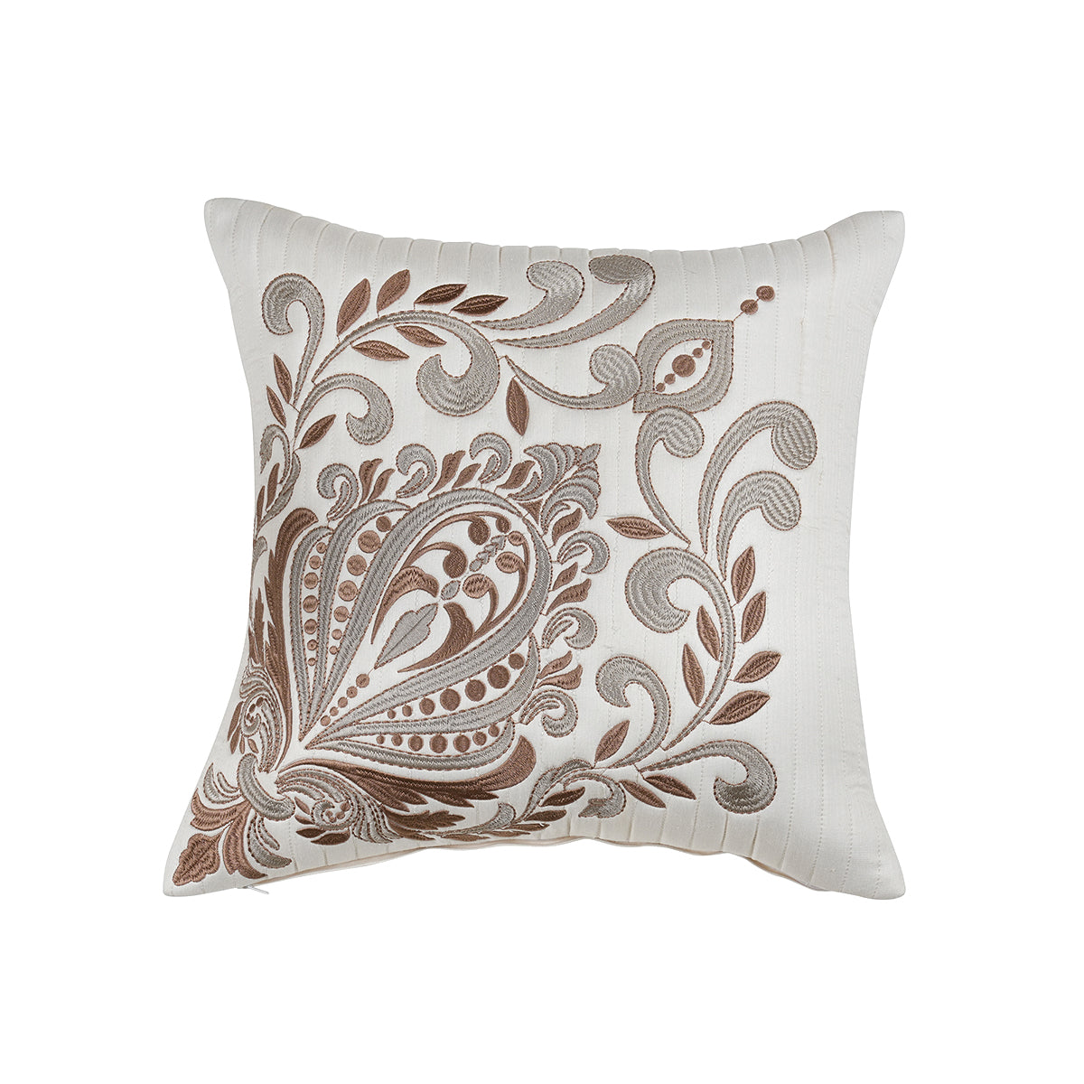 Classical Impression Bloom 100% Cotton Cushion Cover Rust