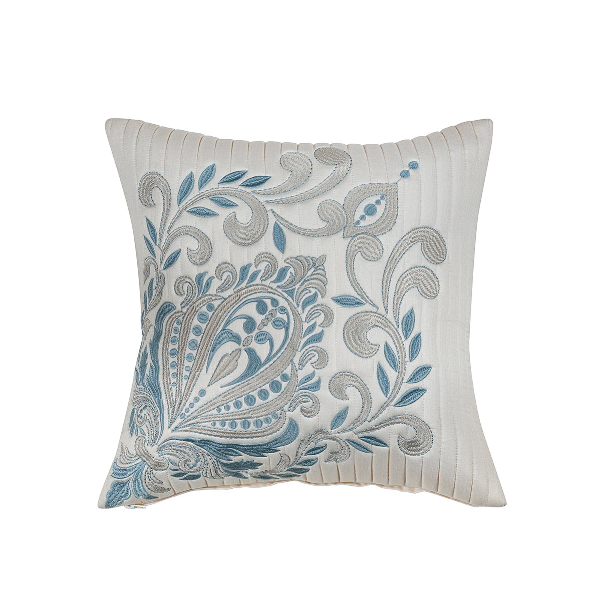 Classical Impression Bloom 100% Cotton Cushion Cover Blue
