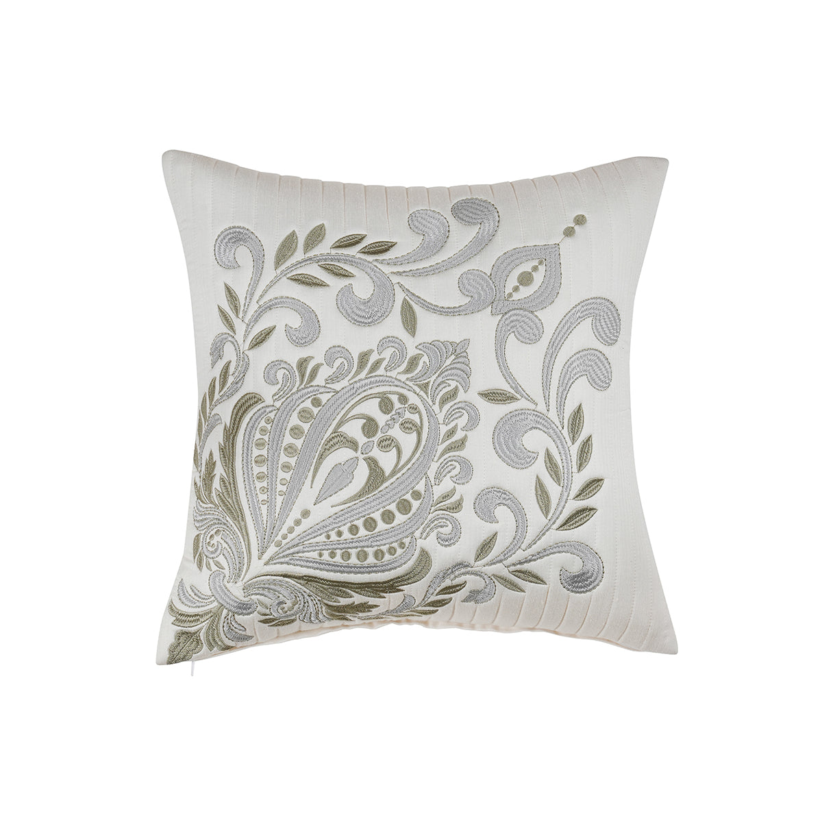 Classical Impression Bloom 100% Cotton Cushion Cover Green