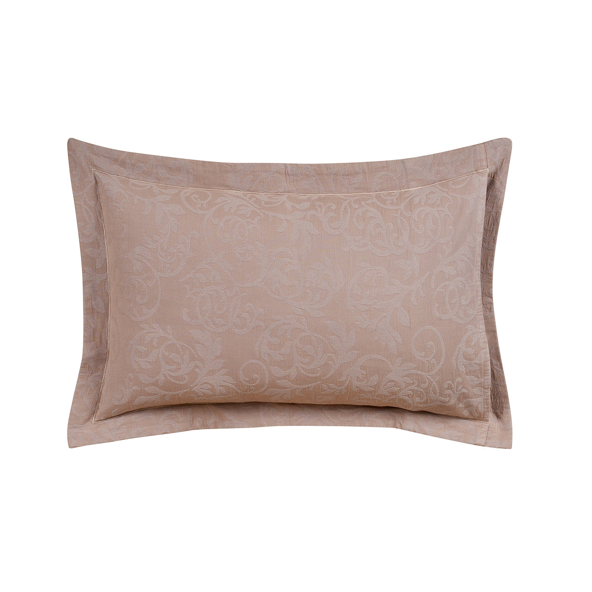 Classical Impression Curly Scroll 100% Cotton Pillow Sham Set Rust