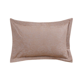 Classical Impression Curly Scroll 100% Cotton Pillow Sham Set Rust