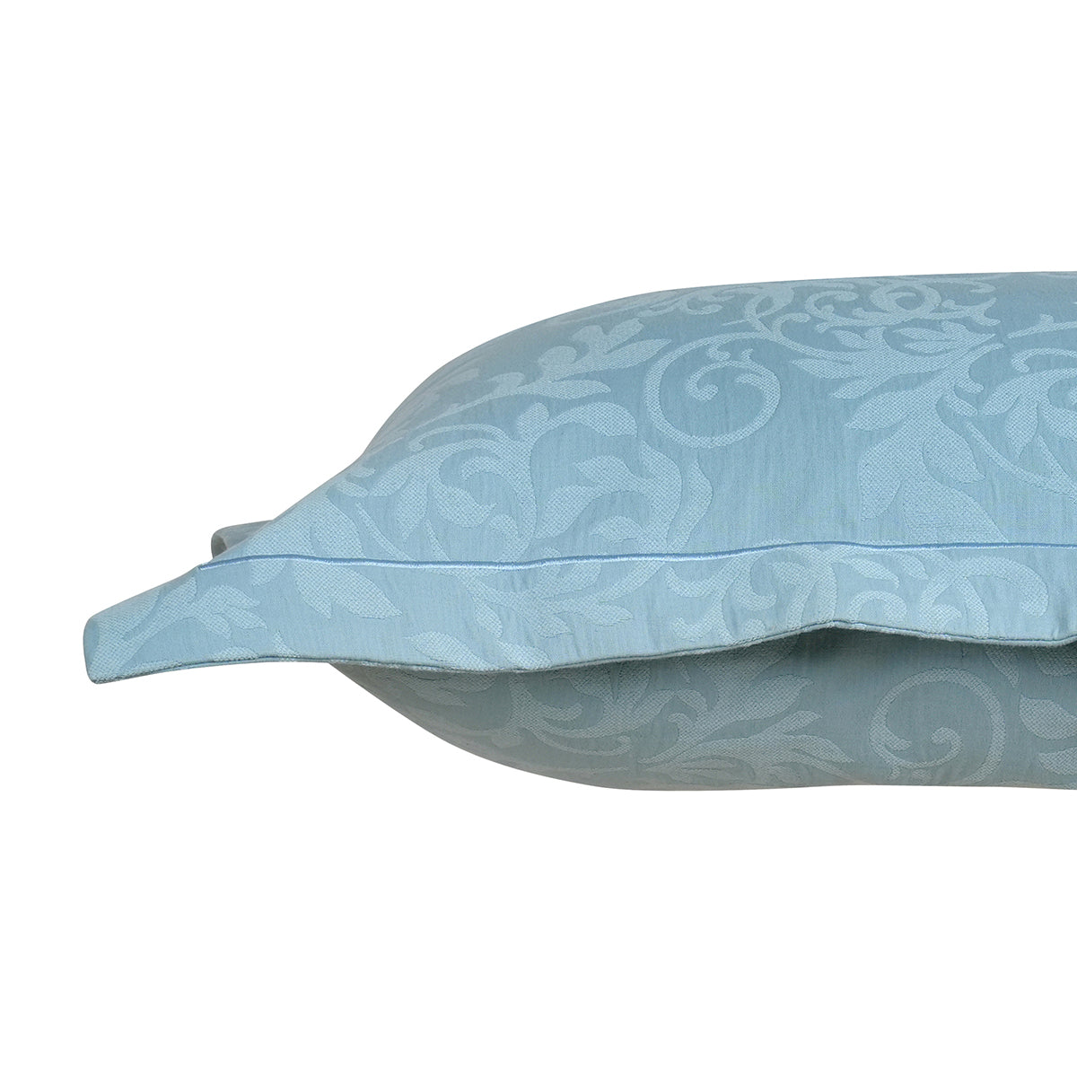 Classical Impression Curly Scroll 100% Cotton Pillow Sham Set Blue