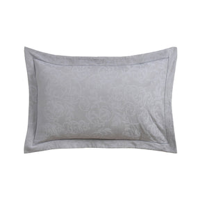 Classical Impression Curly Scroll 100% Cotton Pillow Sham Set Grey