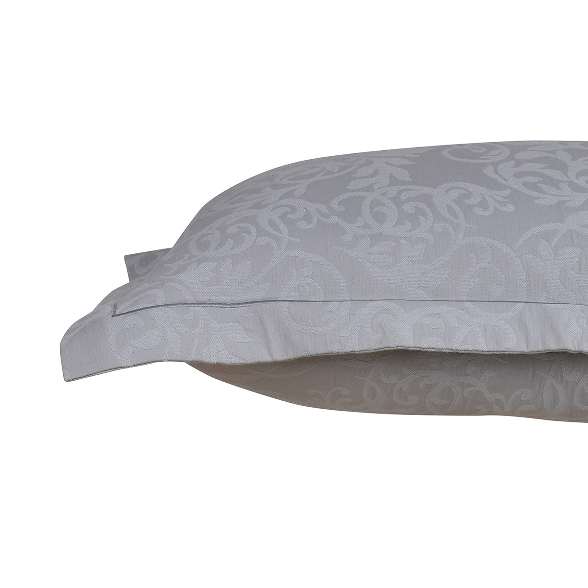 Classical Impression Curly Scroll 100% Cotton Pillow Sham Set Grey