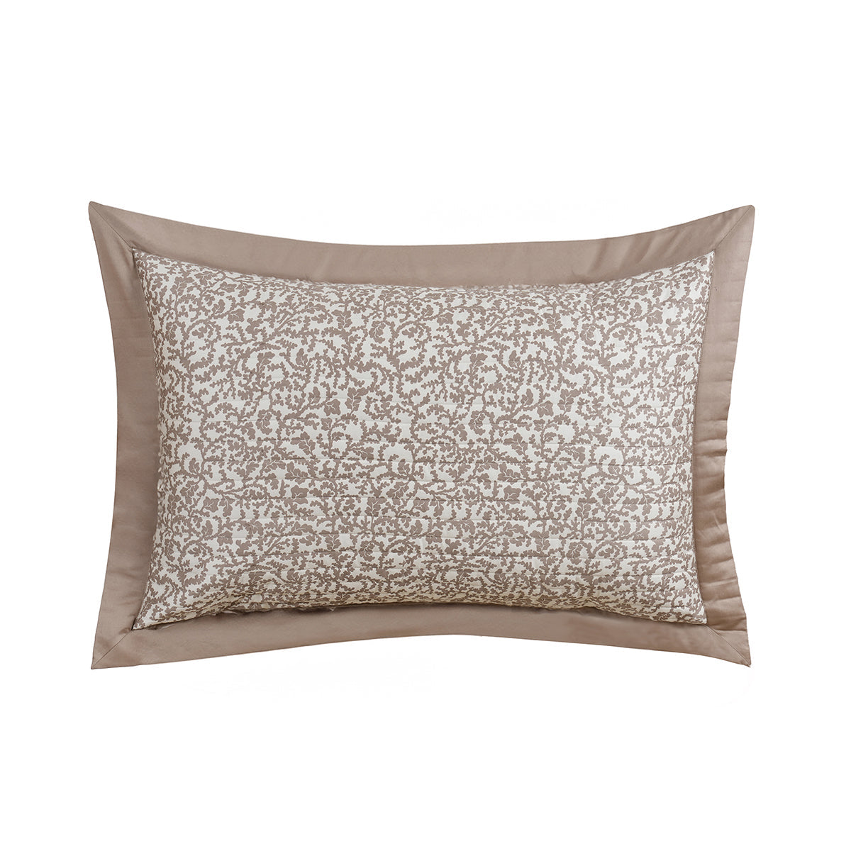 Classical Impression Ornamental Fabric-100% Cotton, Filling-100% Polyester Pillow Sham Set Brown