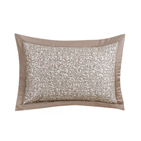 Classical Impression Ornamental Fabric-100% Cotton, Filling-100% Polyester Pillow Sham Set Brown
