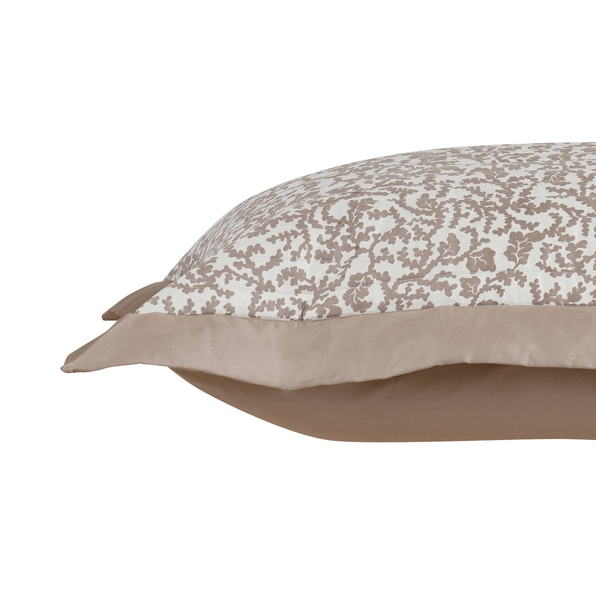 Classical Impression Ornamental Fabric-100% Cotton, Filling-100% Polyester Pillow Sham Set Brown