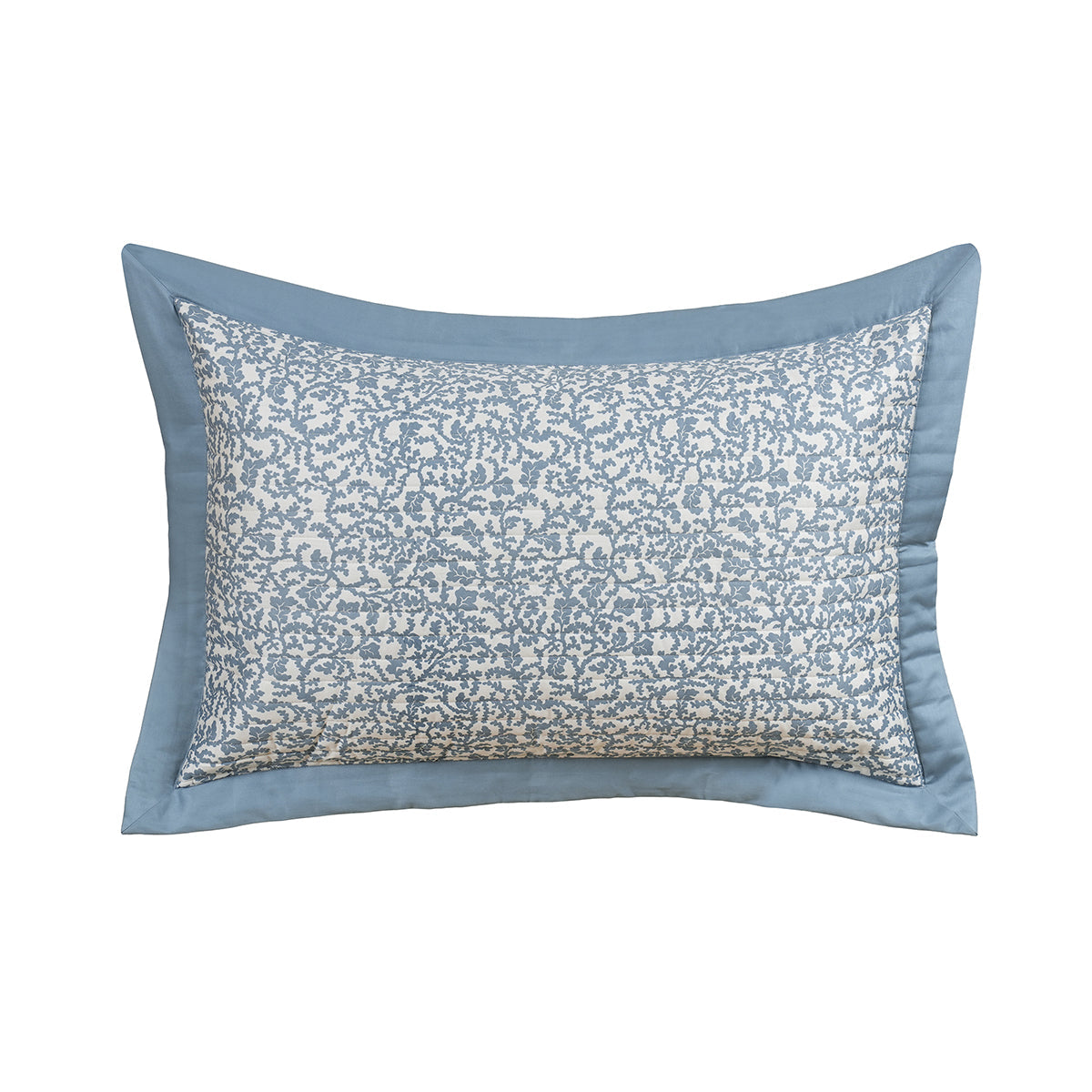 Classical Impression Ornamental Fabric-100% Cotton, Filling-100% Polyester Pillow Sham Set Blue