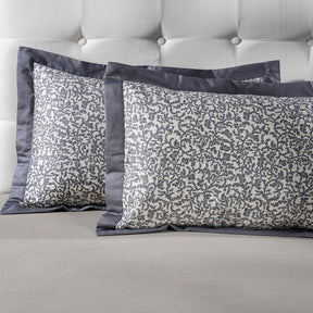 Classical Impression Ornamental Fabric-100% Cotton, Filling-100% Polyester Pillow Sham Set Grey