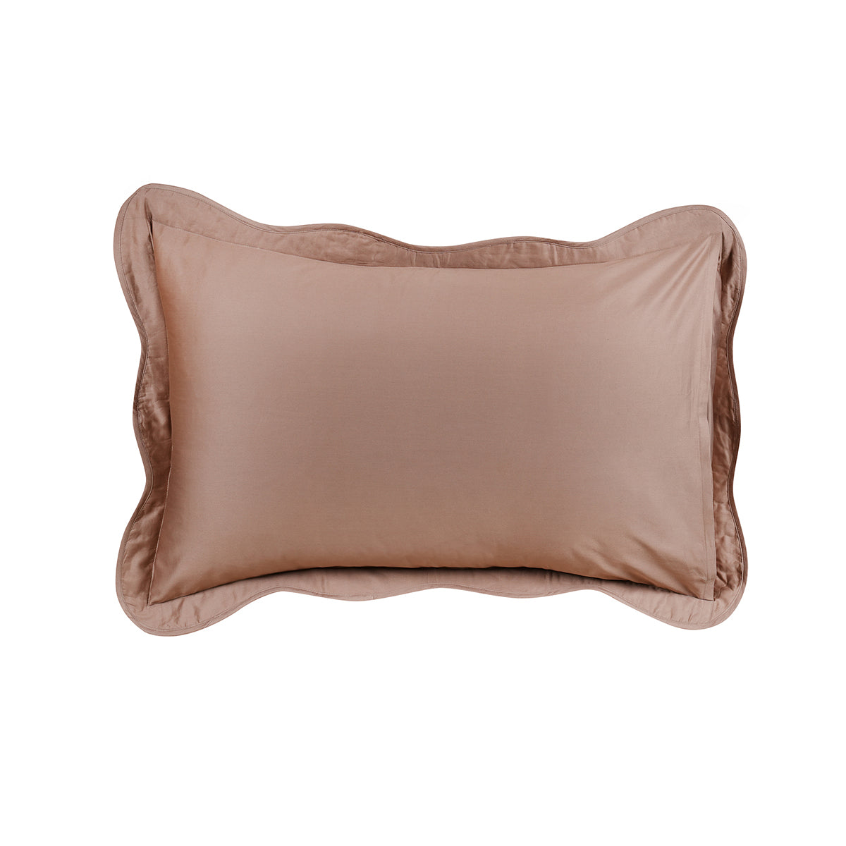 Classical Impression Swirling Fabric-100% Cotton, Filling-100% Polyester Pillow Sham Set Brown