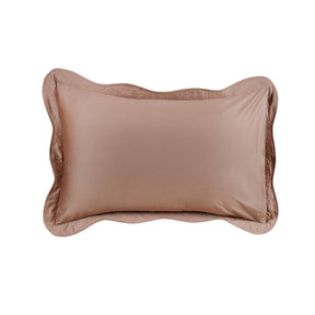Classical Impression Swirling Fabric-100% Cotton, Filling-100% Polyester Pillow Sham Set Brown