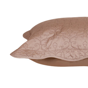 Classical Impression Swirling Fabric-100% Cotton, Filling-100% Polyester Pillow Sham Set Brown