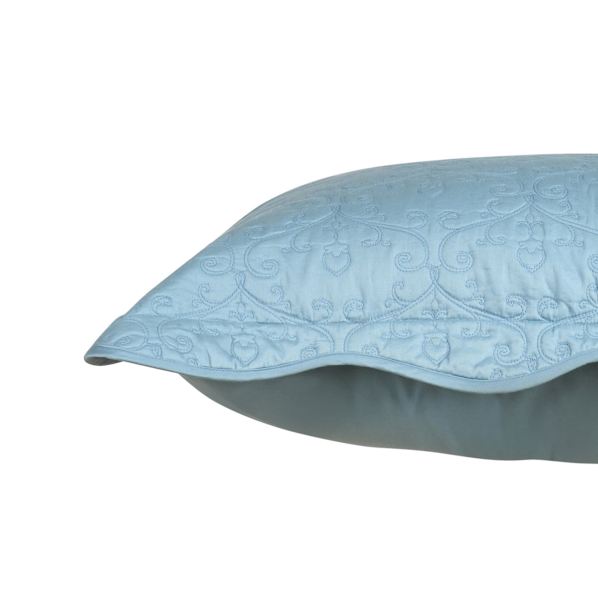 Classical Impression Swirling Fabric-100% Cotton, Filling-100% Polyester Pillow Sham Set Blue