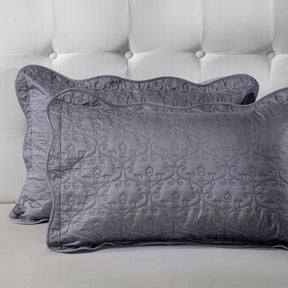 Classical Impression Swirling Fabric-100% Cotton, Filling-100% Polyester Pillow Sham Set Grey