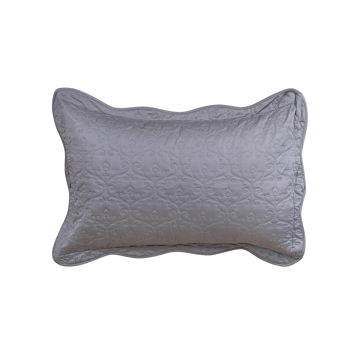 Classical Impression Swirling Fabric-100% Cotton, Filling-100% Polyester Pillow Sham Set Grey