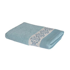 Elegance Embroidery Machine 100% Cotton Blue Towel