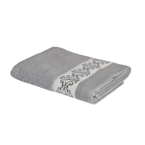 Elegance Embroidery Machine 100% Cotton Grey Towel