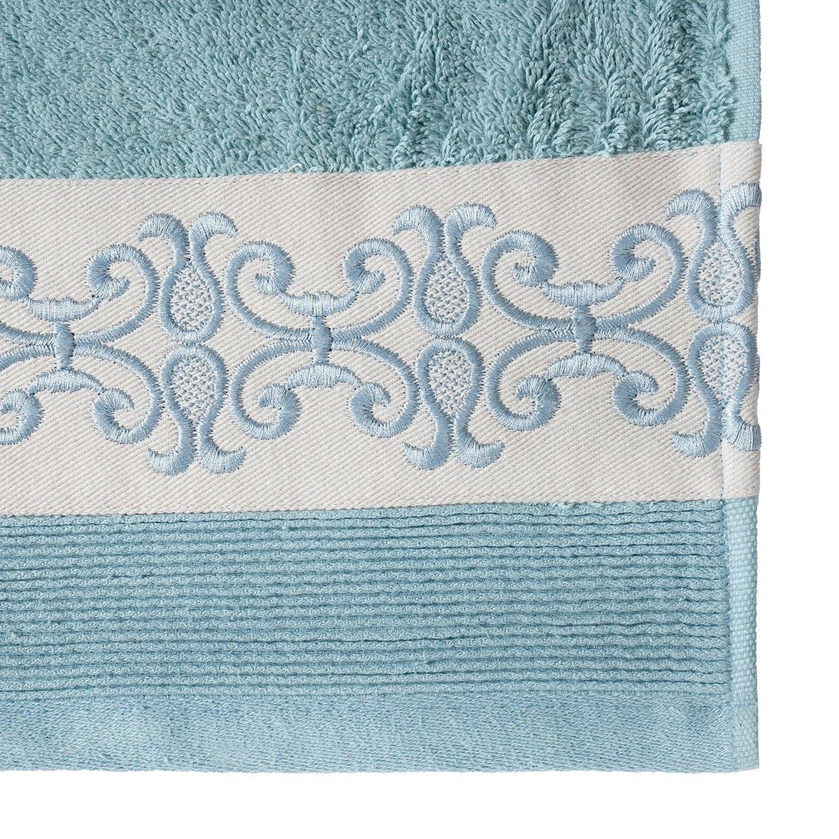 Elegance Embroidery Machine 100% Cotton Blue Towel