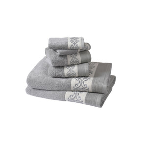 Elegance Embroidery Machine 100% Cotton Grey Towel
