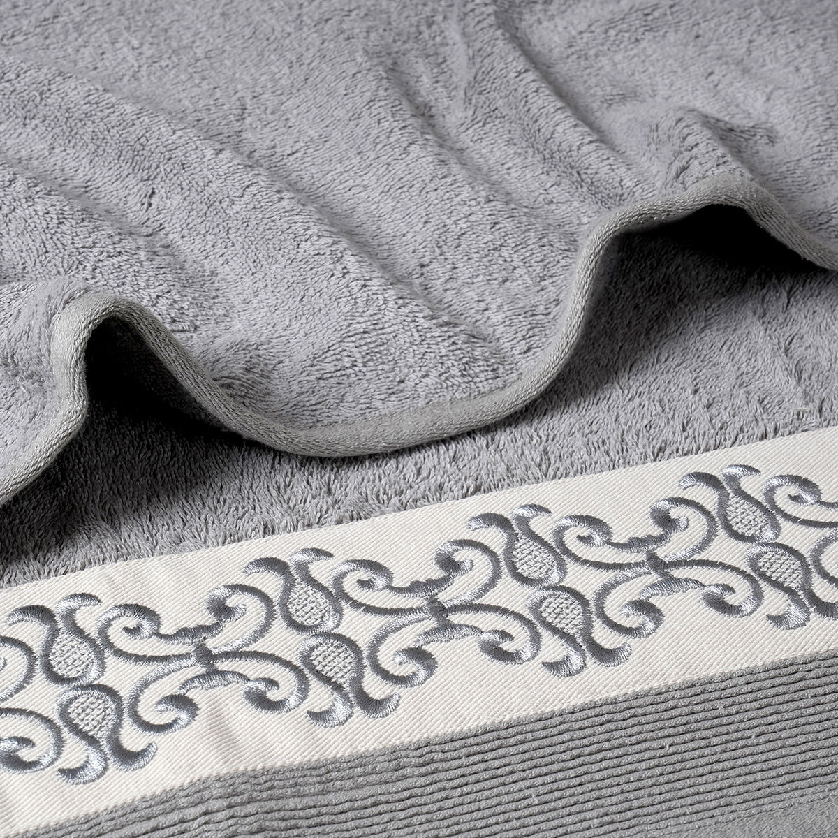 Elegance Embroidery Machine 100% Cotton Grey Towel