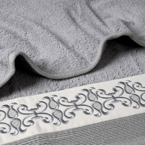 Elegance Embroidery Machine 100% Cotton Grey Towel