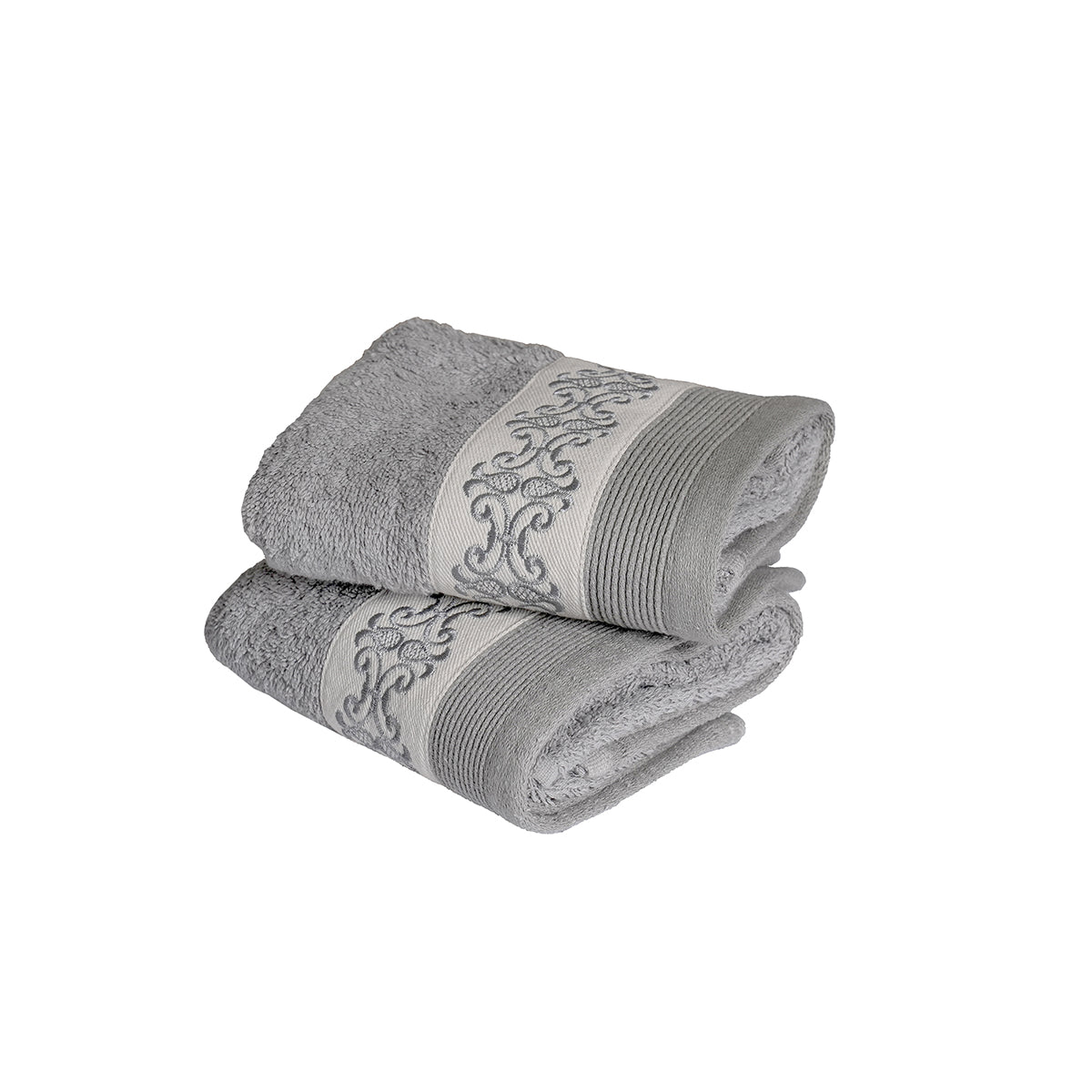 Elegance Embroidery Machine 100% Cotton Grey Towel