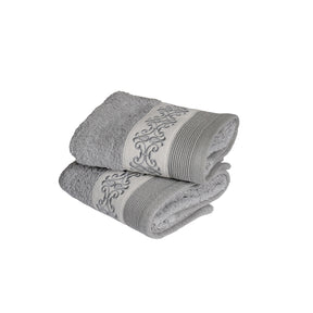 Elegance Embroidery Machine 100% Cotton Grey Towel