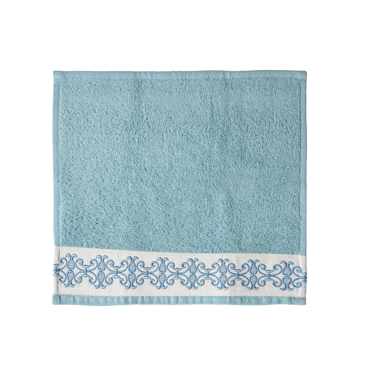 Elegance Embroidery Machine 100% Cotton Blue Towel