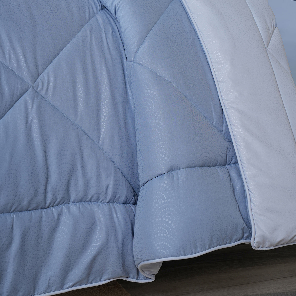 Gravel reversible textured Blue Quilt