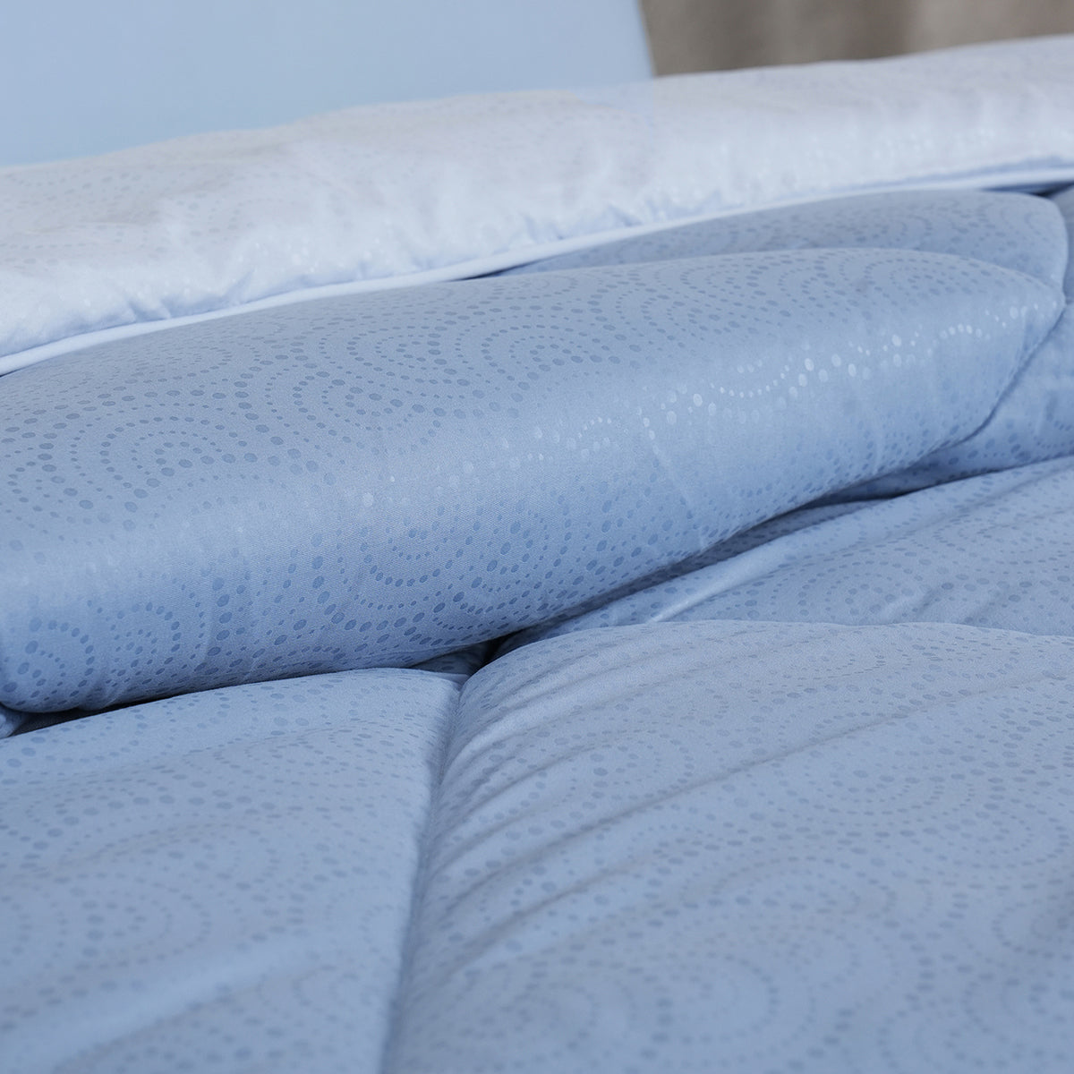 Gravel reversible textured Blue Quilt