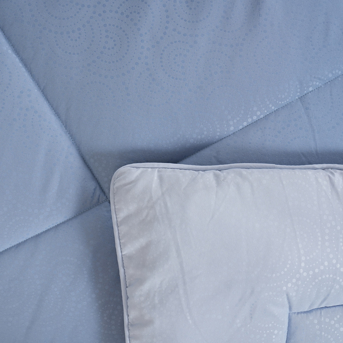 Gravel reversible textured Blue Quilt