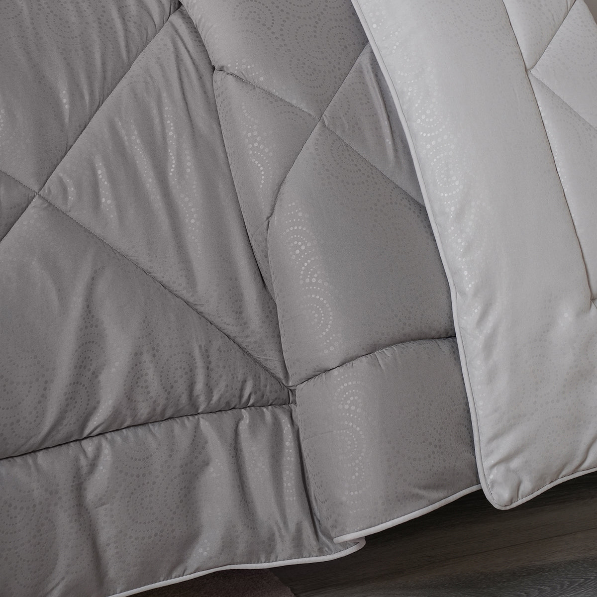 Gravel reversible textured Grey Quilt