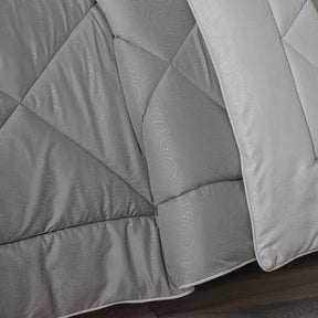 Gravel reversible textured Grey Quilt