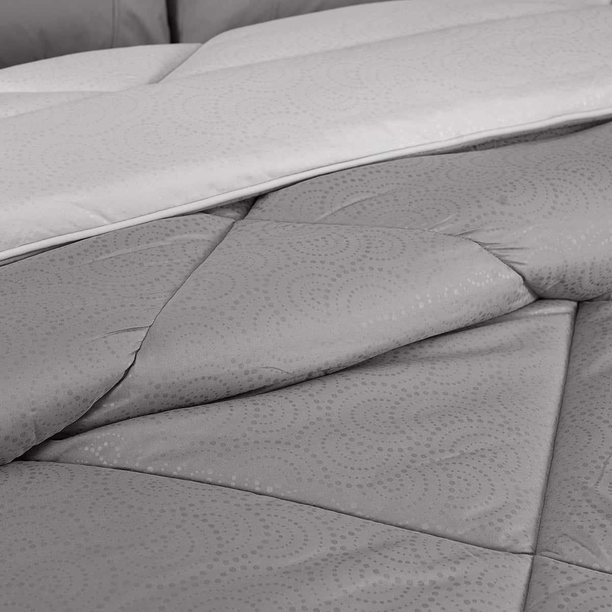 Gravel reversible textured Grey Quilt