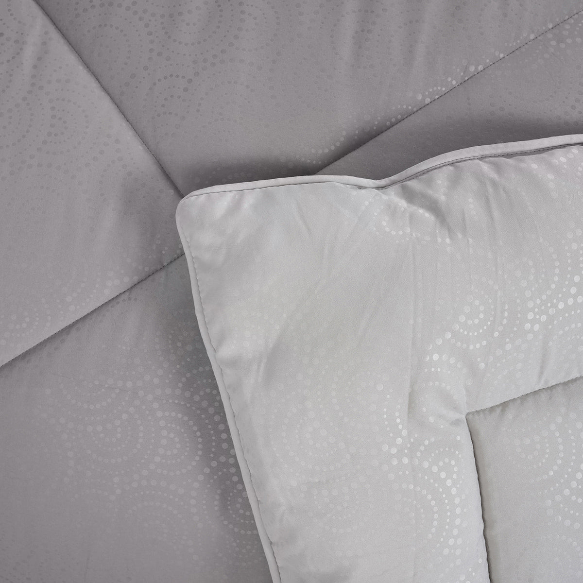 Gravel reversible textured Grey Quilt